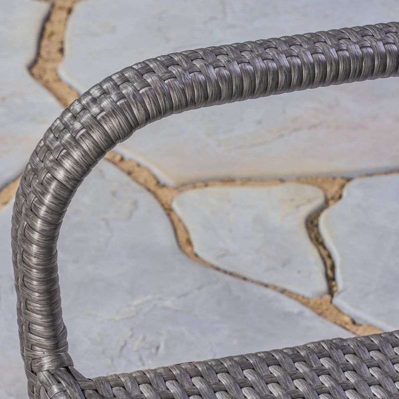 Jasper 7pc Acacia & Wicker Dining Set - Gray/Gray - Christopher Knight Home