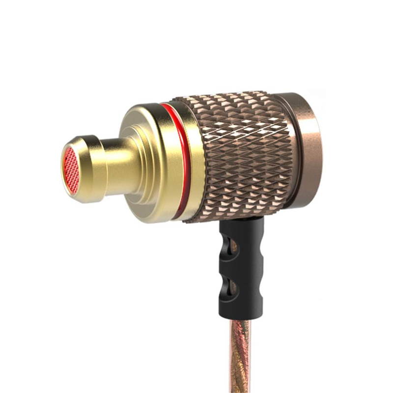 3.5mm In-ear Earphone Earbuds,Special Edition Classics Gold Plated Housing Extra Bass Shocking HD HiFi Headphones with Microphone for DJ Music Phone Calling Computer MP3