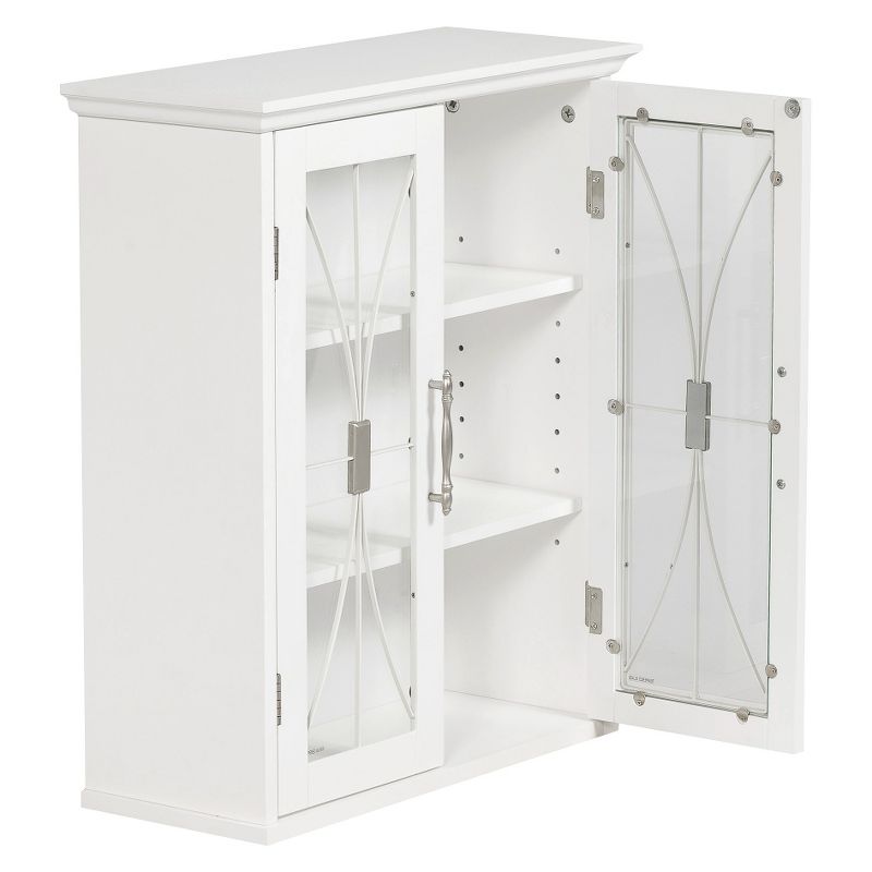 Symphony Wall Cabinet White - Elegant Home Fashions