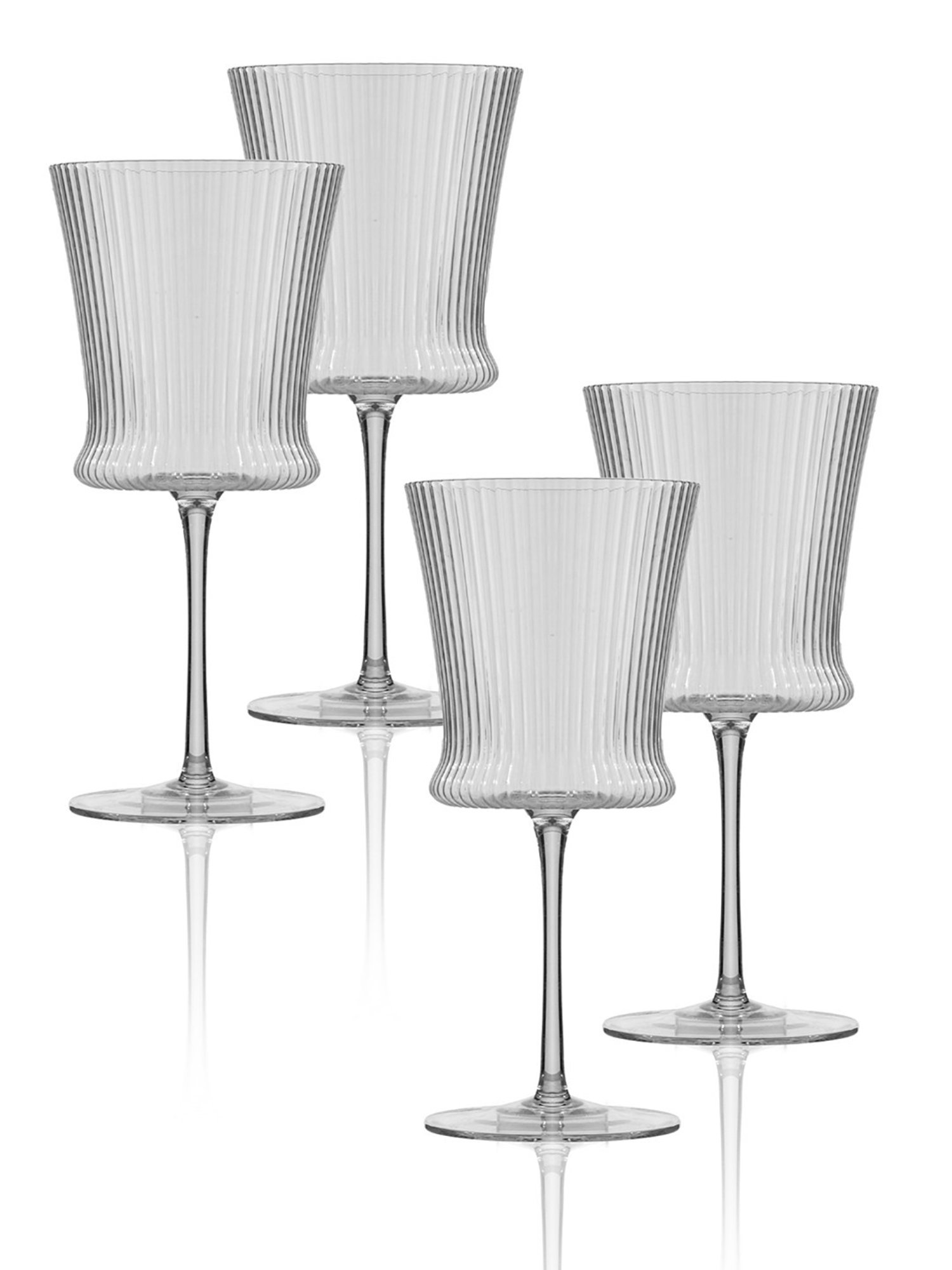 Trovea's Germany Stemmed Transparent Glass Wine Glass - Set of 4