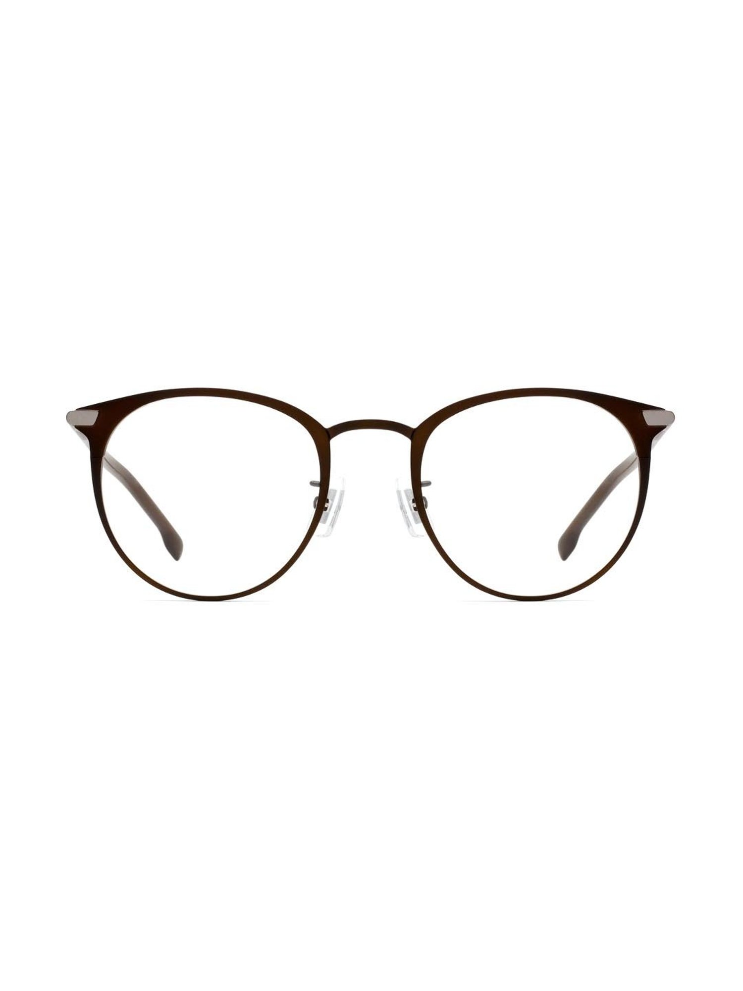 Hugo Boss Brown Oval Eye Frames for Men