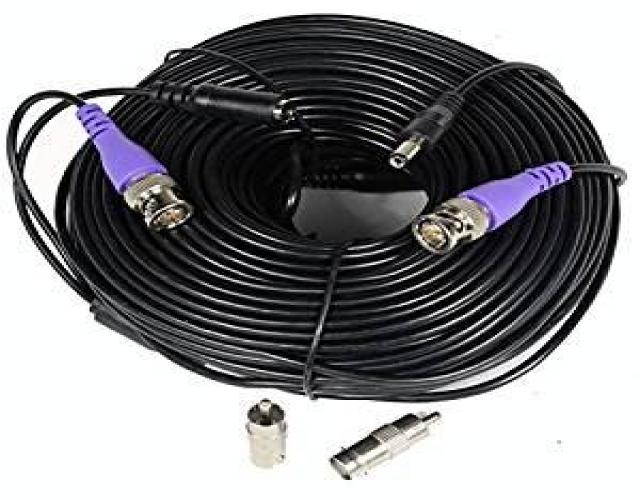VideoSecu 150 Feet Video Power Security Camera Cable for CCTV Surveillance DVR System Installation CBV150 C13