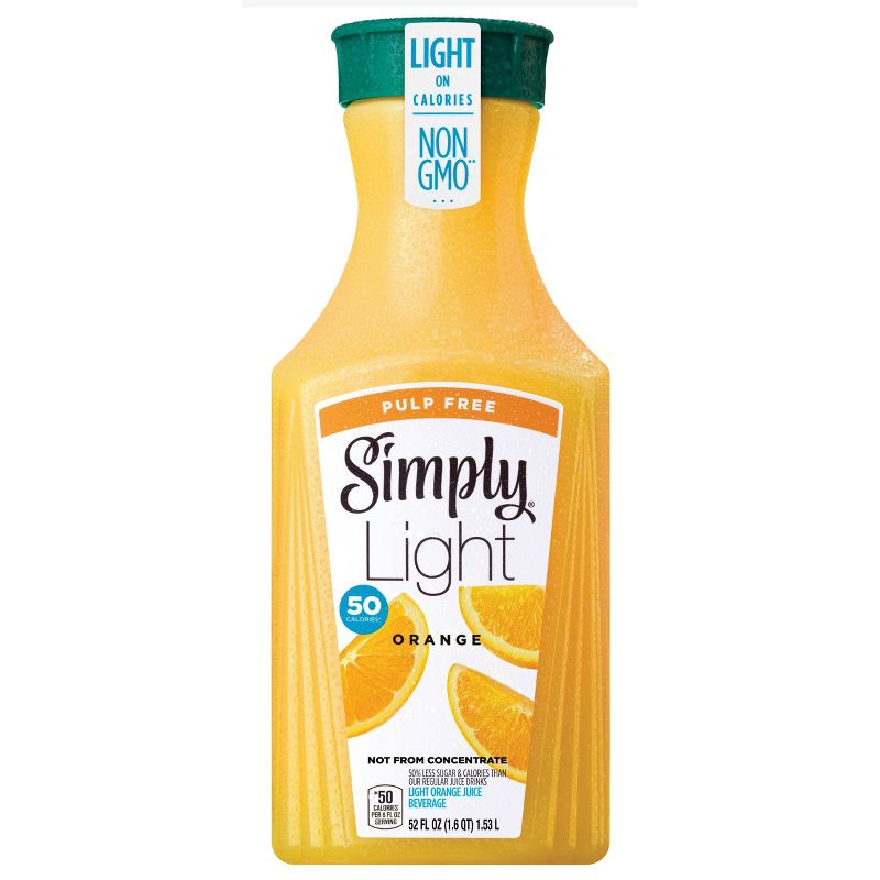 Simply Light Orange Pulp Free Juice - 52 fl oz