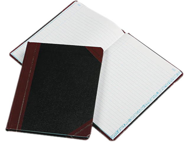 Boorum & Pease 38-150-R Record/Account Book, Record Rule, Black/Red, 150 Pages, 9 5/8 x 7 5/8