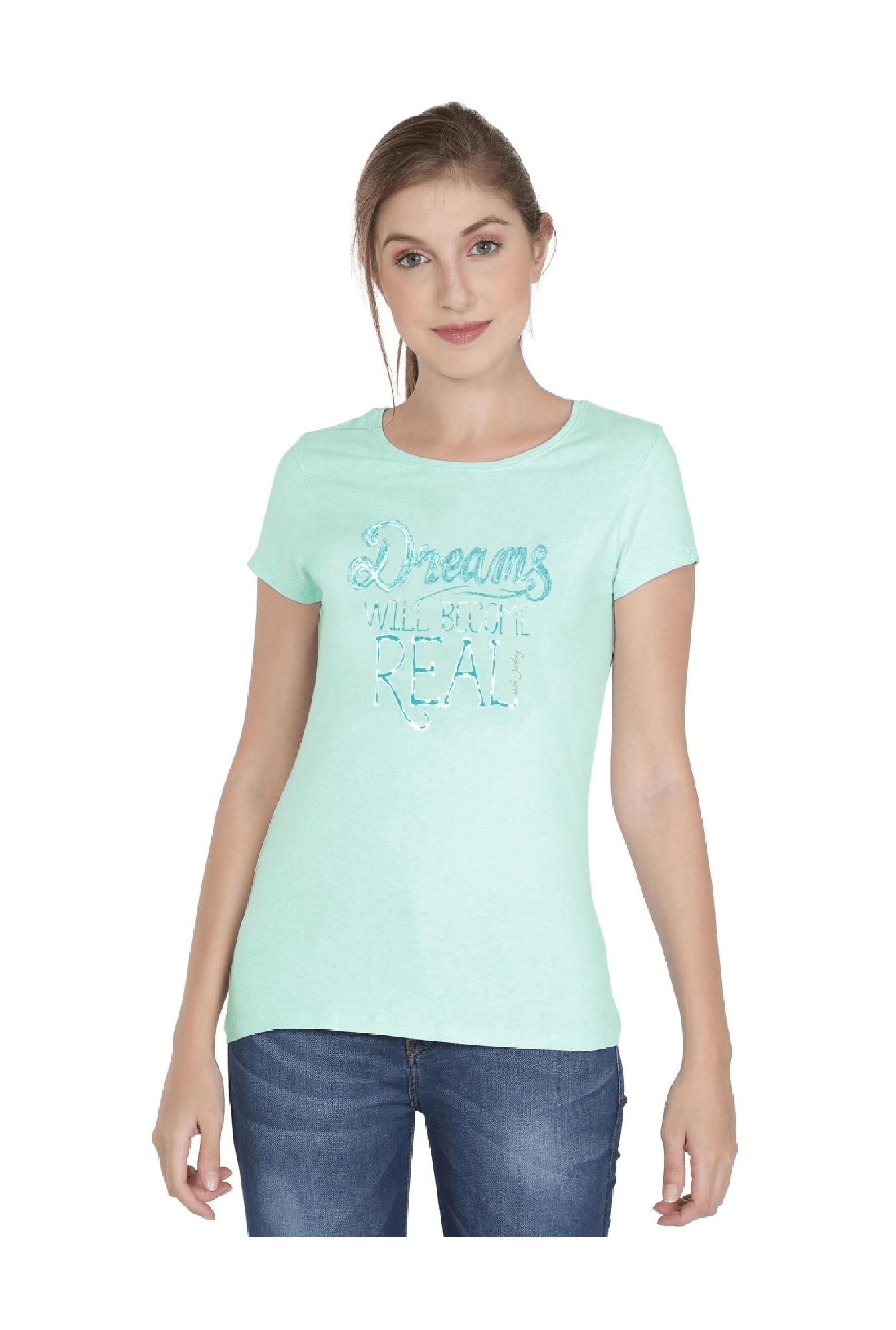 Jockey Blue Printed T-Shirt - 1361 (Prints & Colors May Vary)