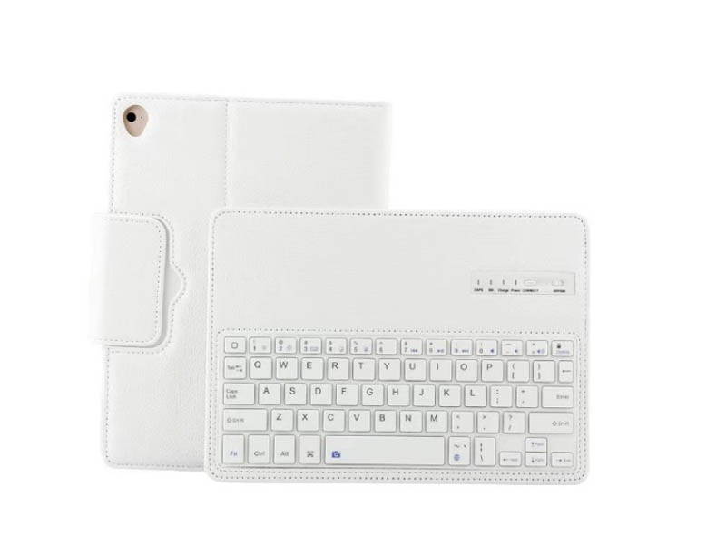 Wireless Bluetooth Keyboard +PU Leather Cover Protective Case For iPad Pro 10.5 - white