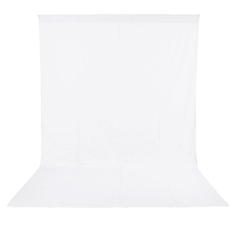 6 x 9FT 18 x 28M Photo Studio 100 Pure Muslin Collapsible Backdrop Background for PhotographyVideo and Televison Background ONLY White