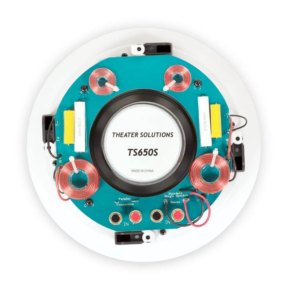 Theater Solutions TS650S Flush Mount Stereo Speakers with 6.5" Woofers 3 Pack