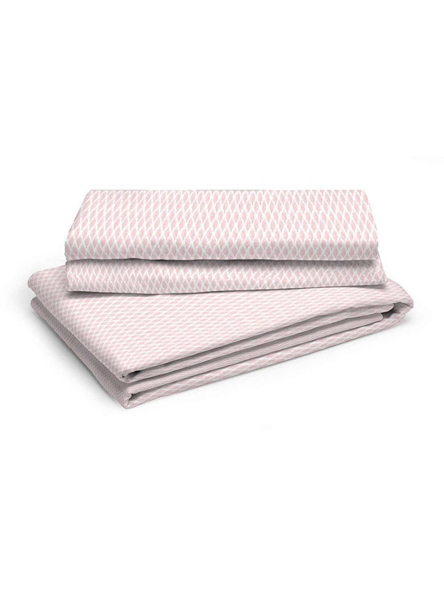 Boutique Living Amethyst Geometric Light Pink 300 TC Cotton King Bed Sheet with 2 Pillow Covers