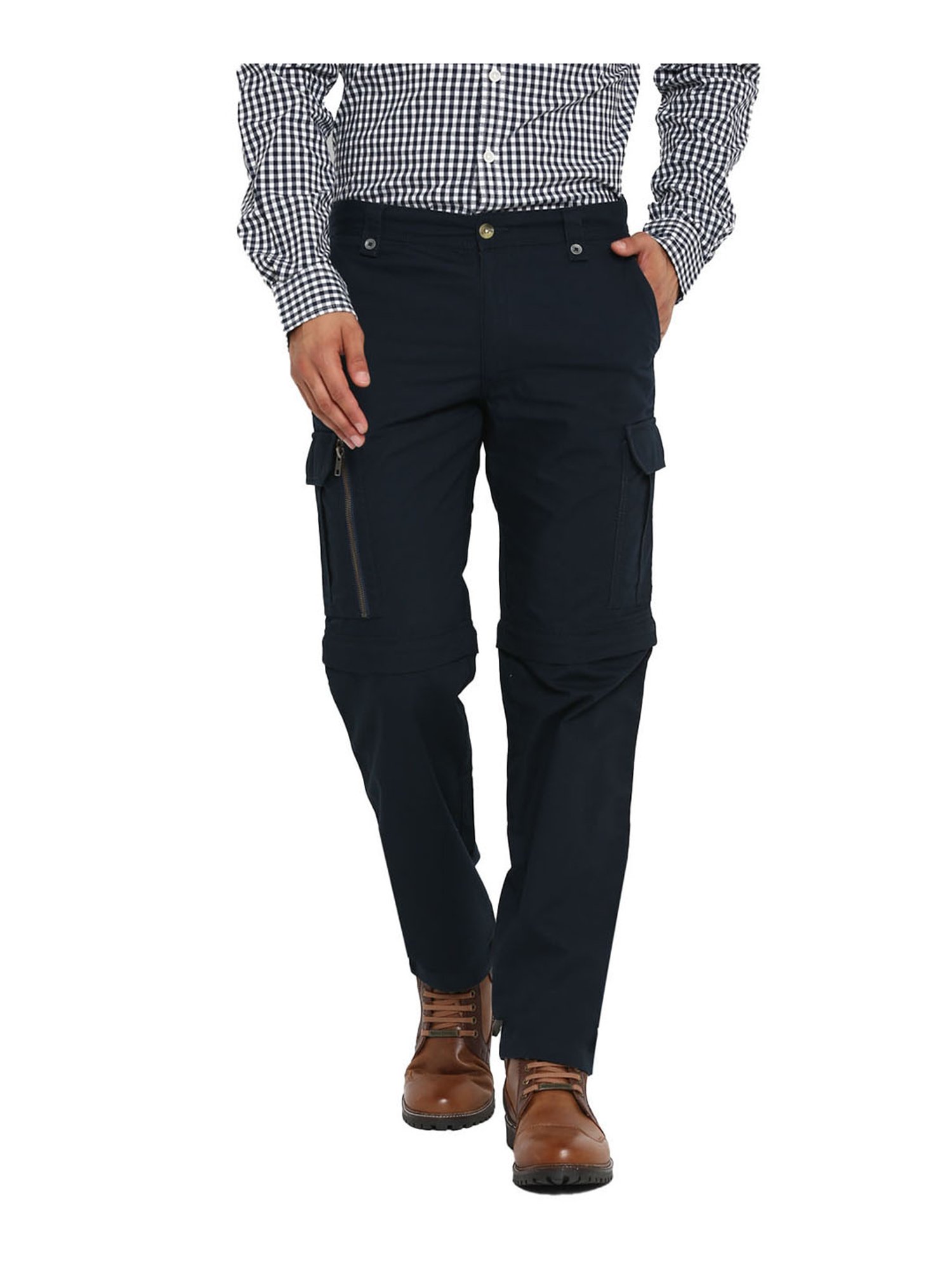 WES Casuals by Westside Olive Relaxed-Fit Mid-Rise Cotton Blend Joggers