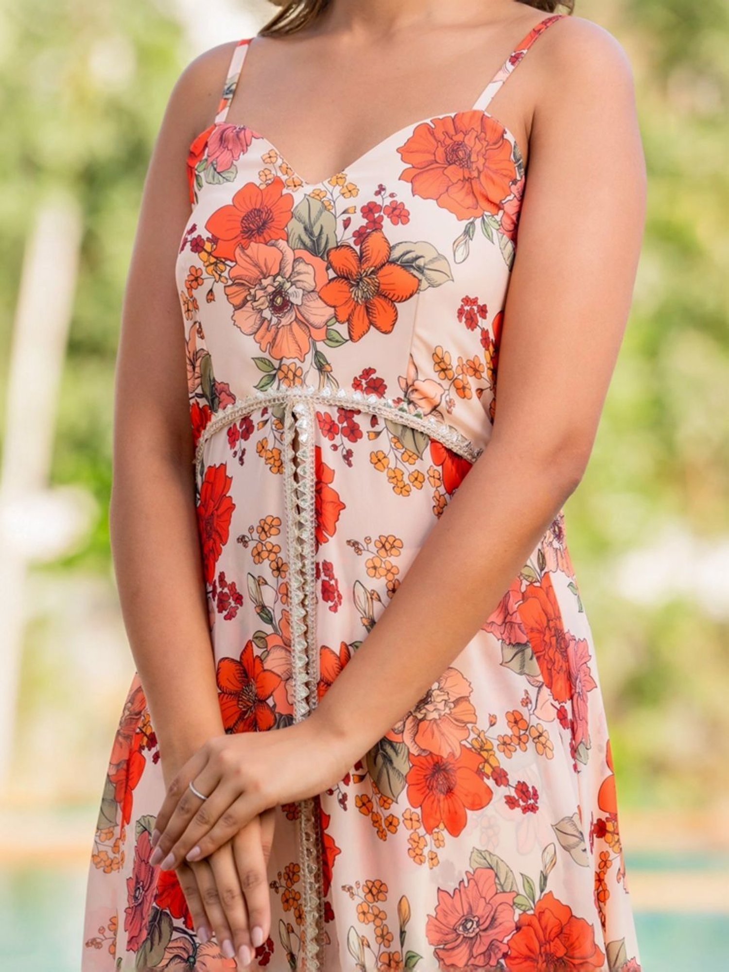 HOUSE OF JAMOTI Beige Printed Kurta Palazzo Set