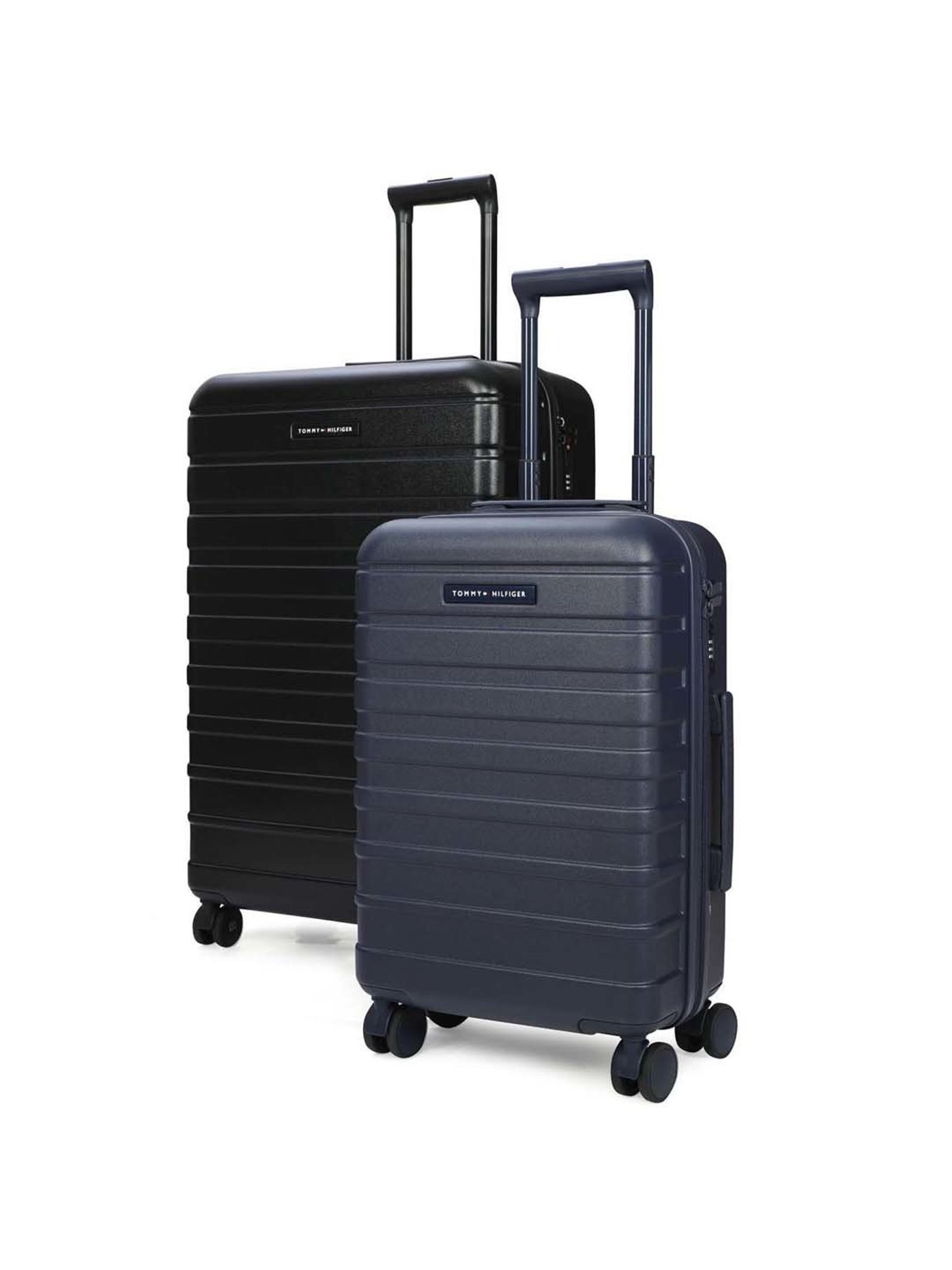 Tommy Hilfiger Navy 8 Wheel Large Hard Cabin Trolley - 49 cm