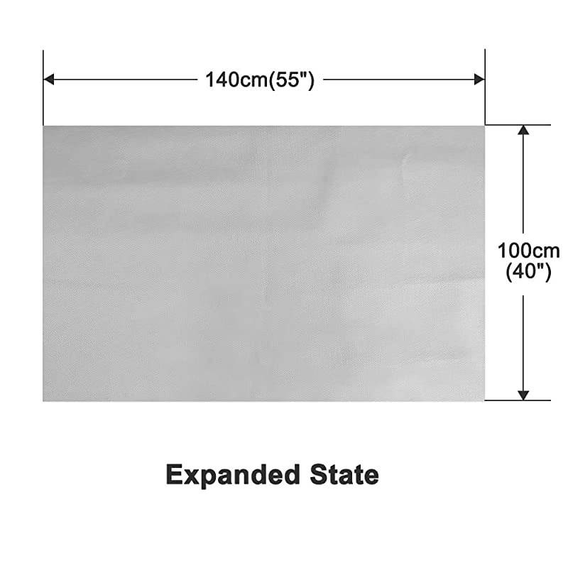 Grill Cloth Stereo Mesh Fabric for Repair Silver Gray 55 x 40 in 140 x 100 cm