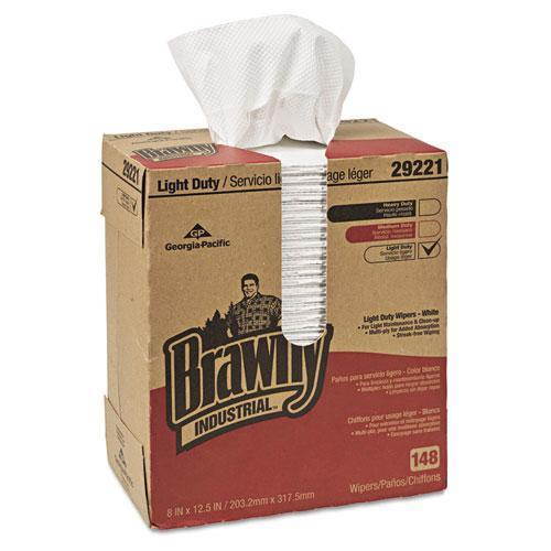 GEORGIA PACIFIC Light-Duty Paper Wipers 8 x 12 1/2 White 148/Box 20 Boxes/Carton