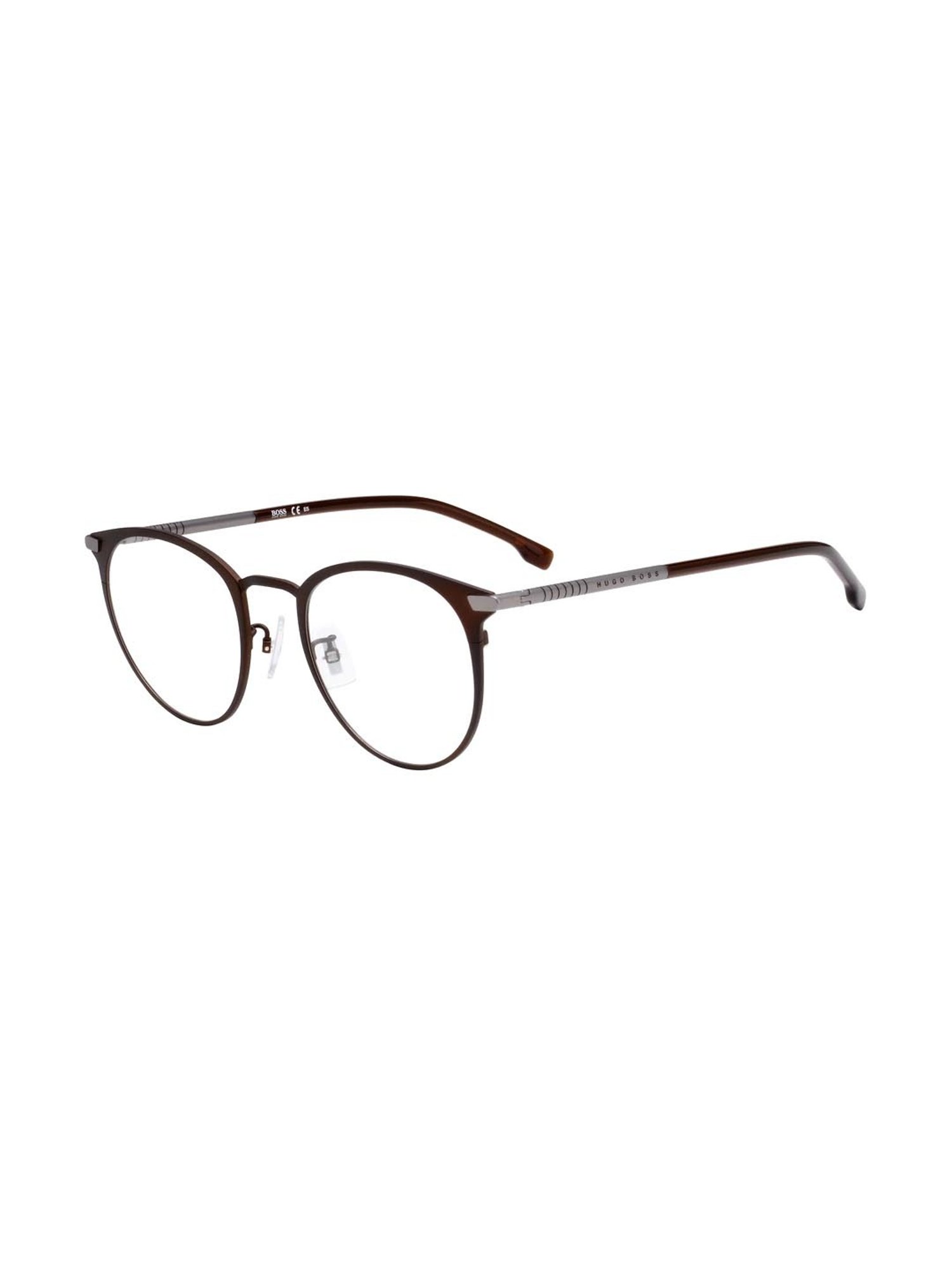 Hugo Boss Brown Oval Eye Frames for Men