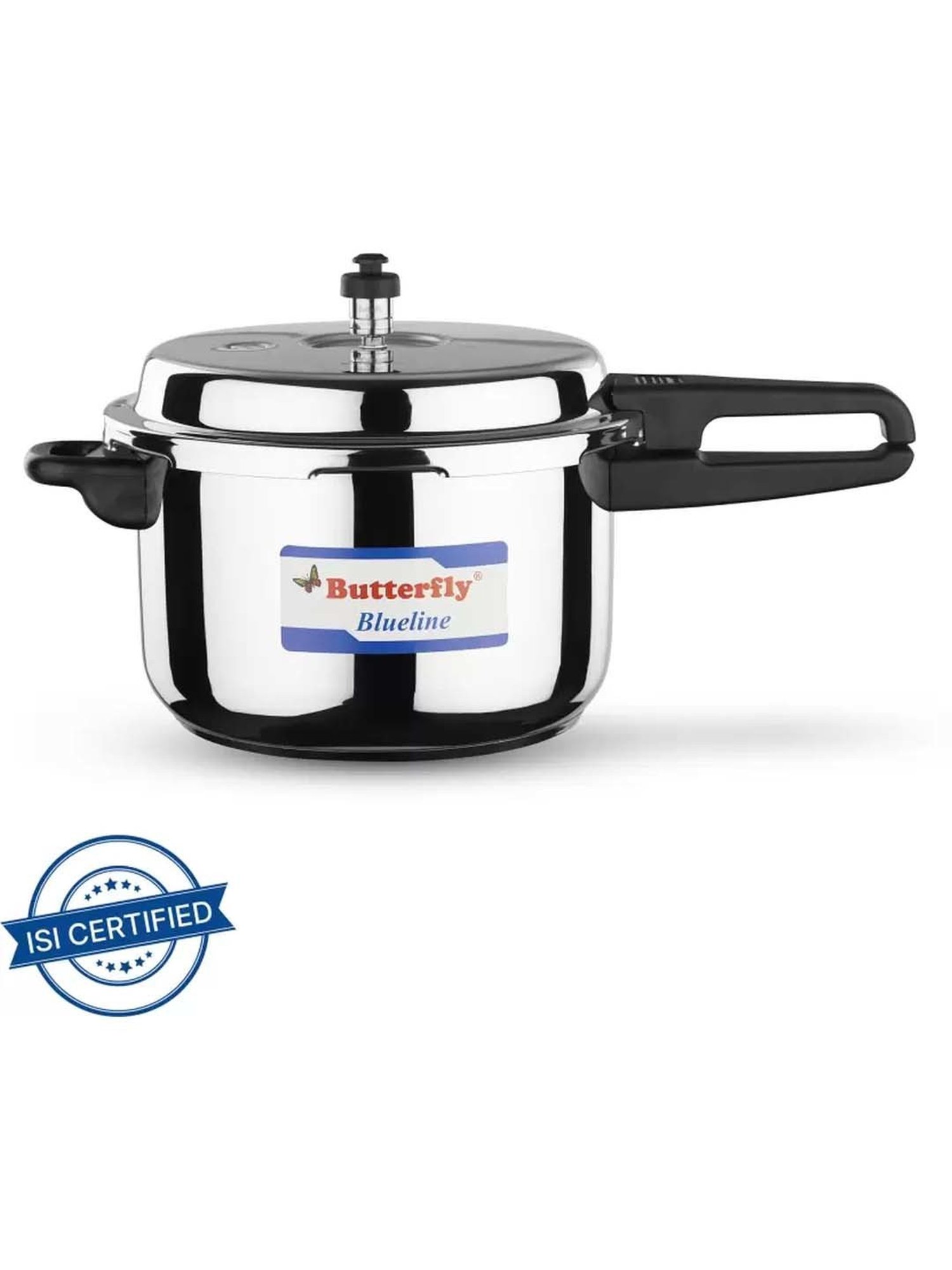 Butterfly Black Stainless Steel Induction Blueline Pressure Cooker (7.5 L)