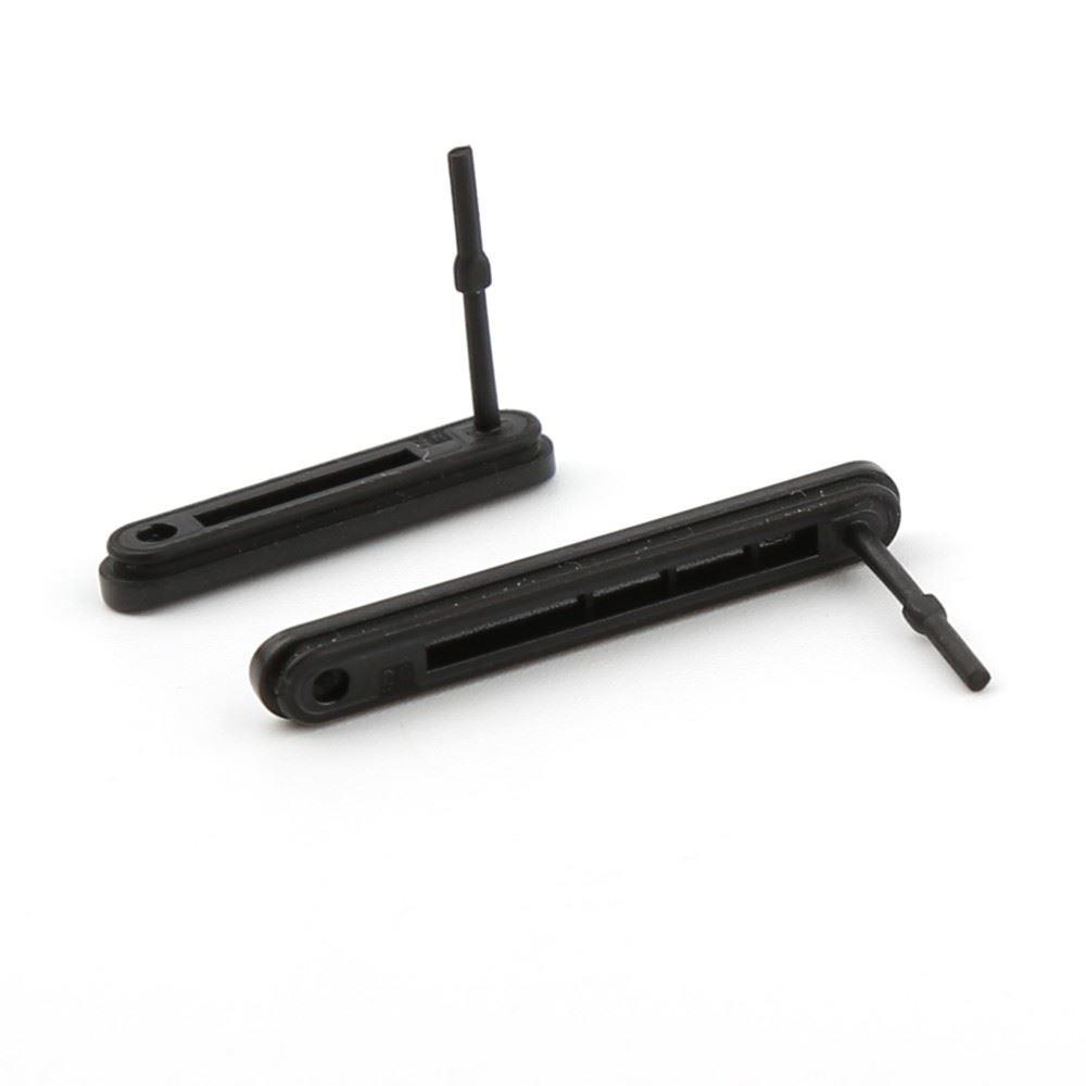 Hellfire Trading for Sony M4 Aqua Replacement USB SIM SD Card Port Chairing Covers Black