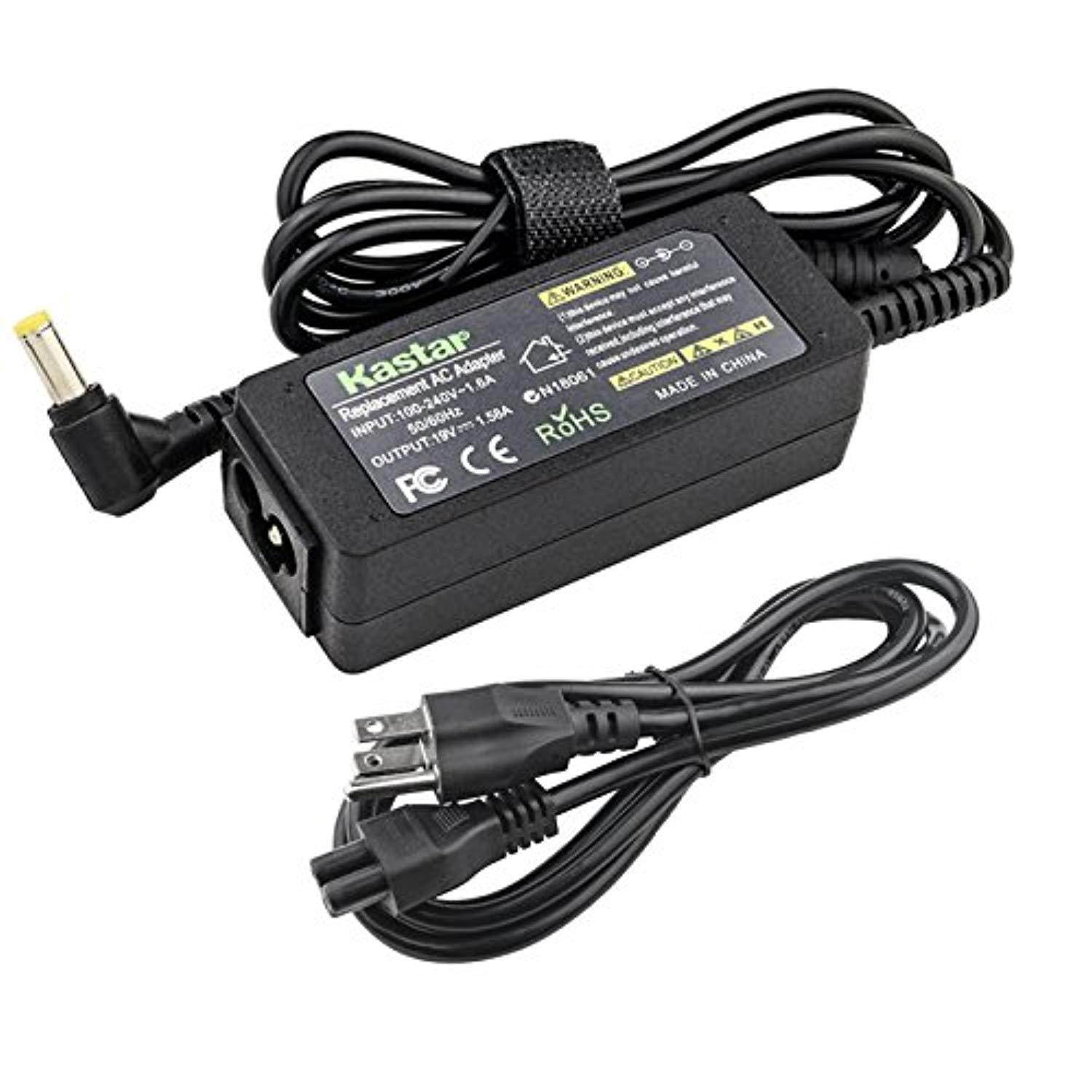 kastar ac adapter, power supply 19v 1.58a 30w for acer aspire one zg5 zg8 a110 a150 d250 d150 a150-1006 530 aoa530 zhg za3 ze6