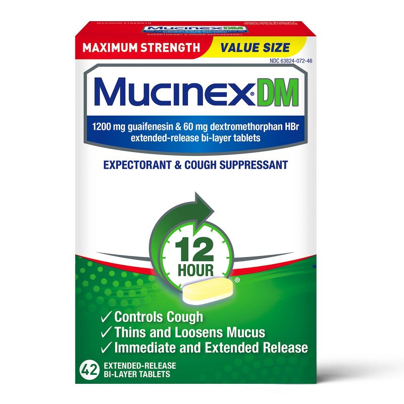 Mucinex Maximum Strength Cough & Congestion Relief Extended Release Tablets - Guaifenesin - 42ct