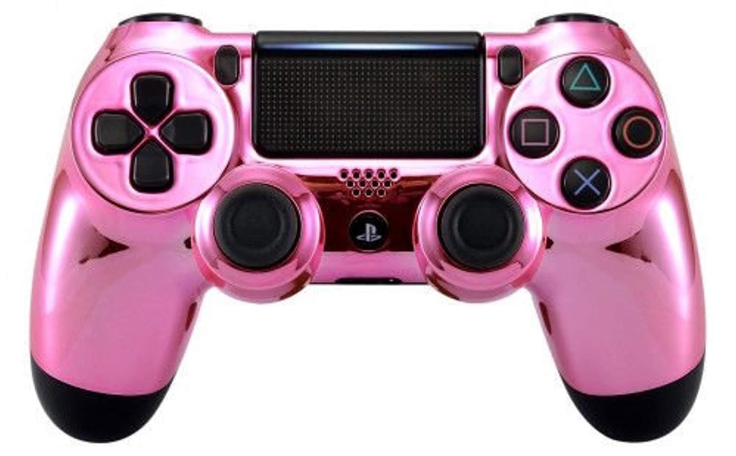 chrome pink ps4 pro custom un-modded controller exclusive unique design cuh-zct2u