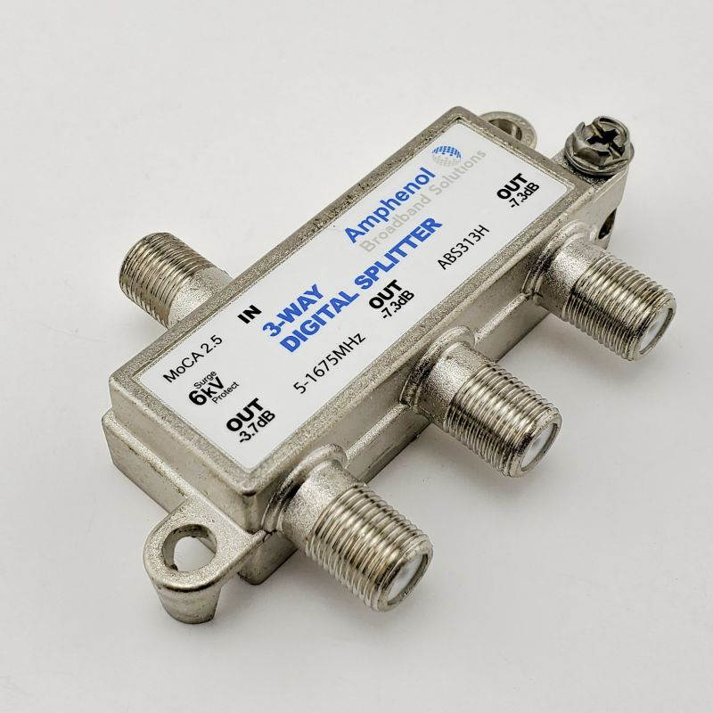 Amphenol 3-Way Digital Splitter MoCA 2.0 ABS313H