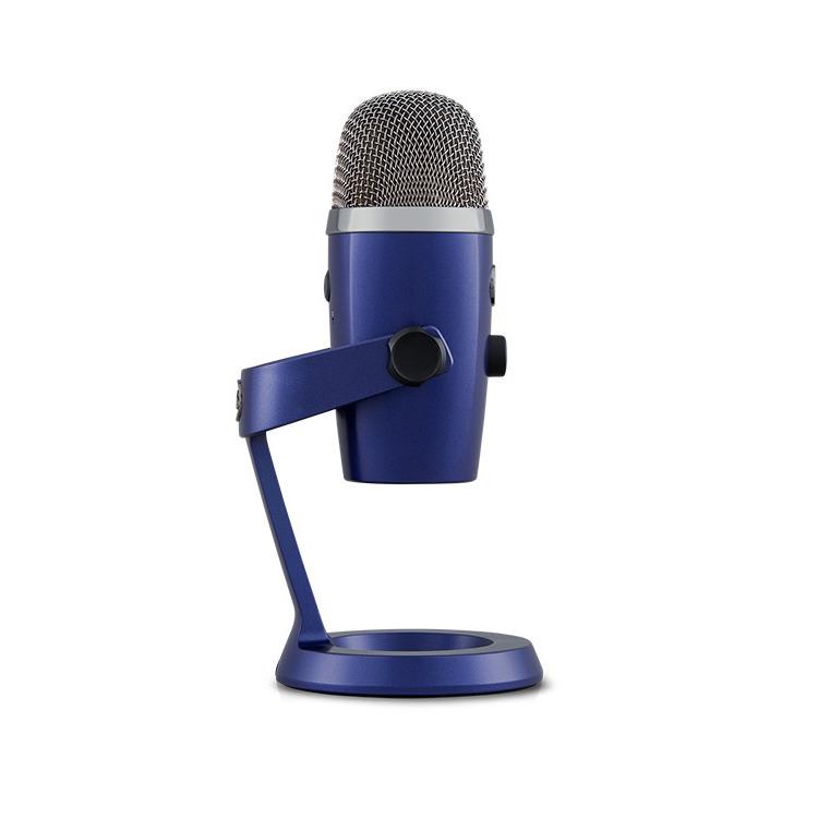 Blue Yeti Nano USB Mic (Vivid Blue) with Headphones and Knox Gear Pop Filter