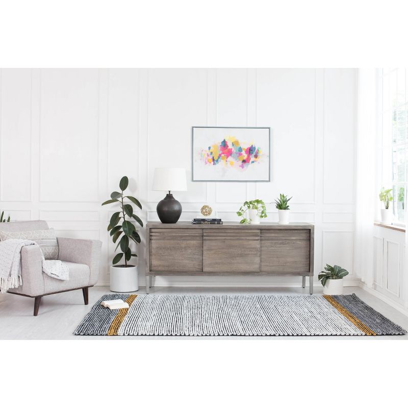 8'x10' Twilight Area Rug Black/Ivory/Mustard Yellow - Anji Mountain