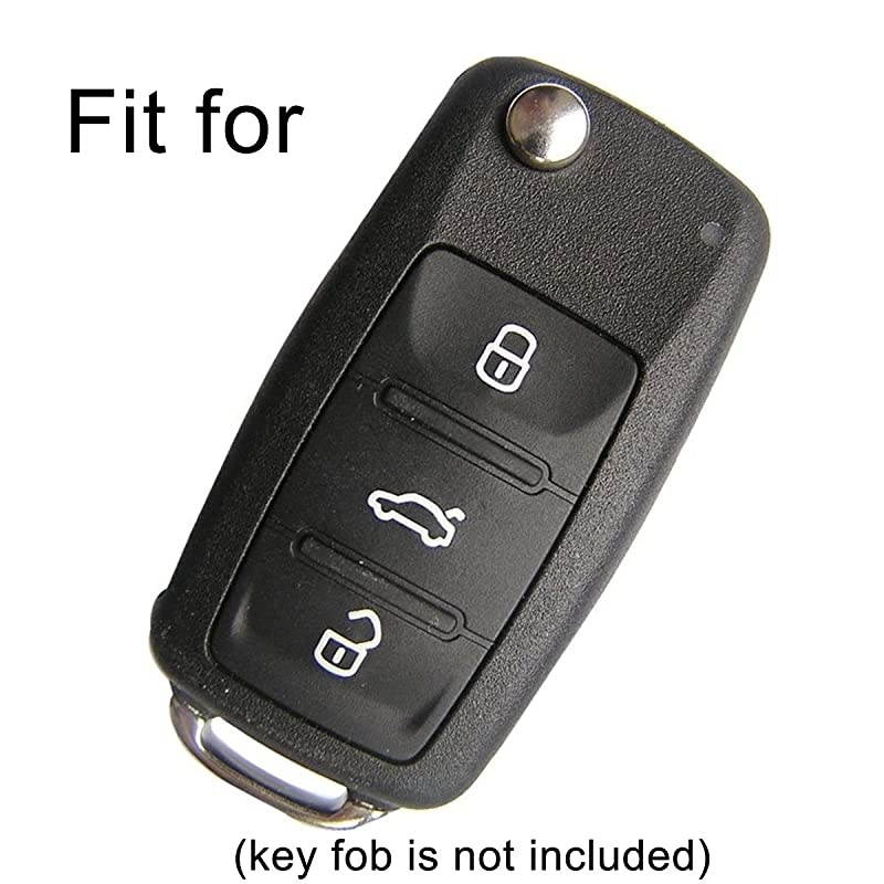 2Pcs  Silicone Flip Key Fob Skin Cover Case Protector Keyless Jacket Remote Holder for VW Volkswagen Jetta GTI Passat Golf Tiguan Touareg Beetle