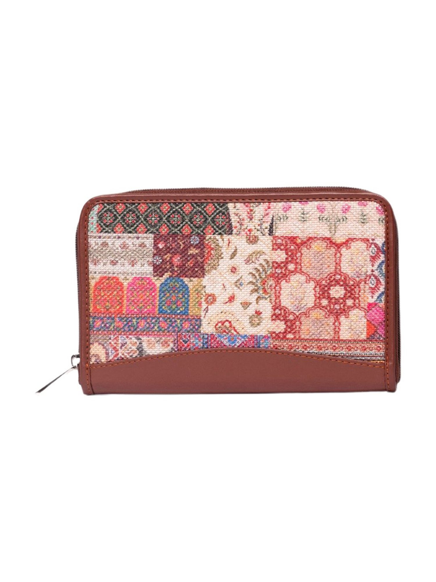ZOUK Kutch Gamthi Multicolor Printed Zip Around Wallet for Women