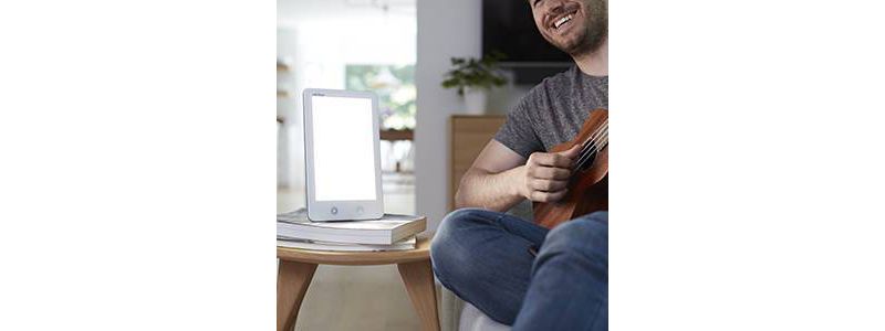 11.9" x 7.3" x 1.1" LED Happy Light Touch Therapy Lamp White - Verilux