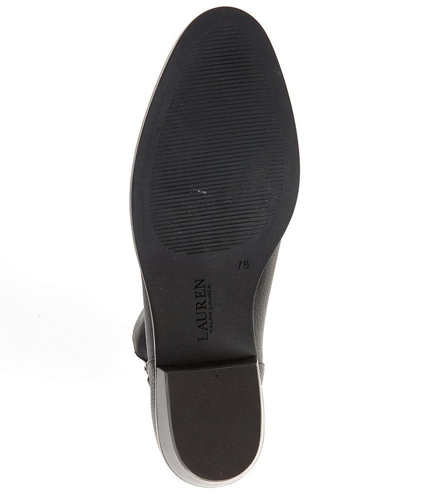 Lauren Ralph Lauren Prestyn Tumbled Leather Western Booties