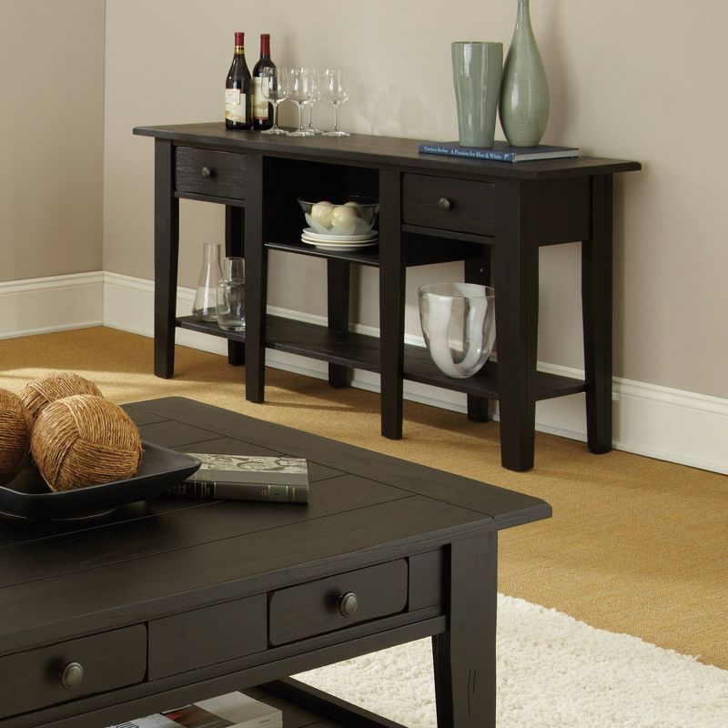Liberty Sofa Table Antique Black - Steve Silver