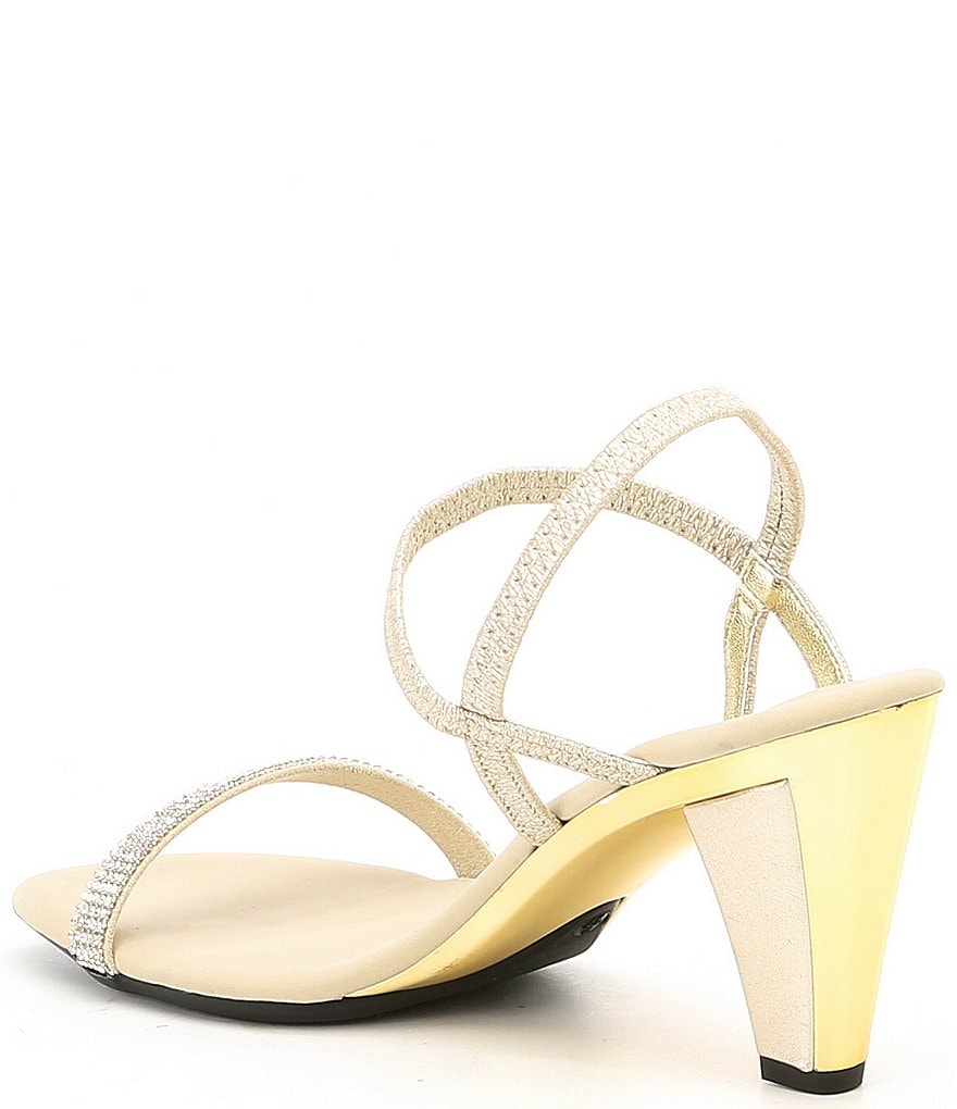 Onex Iced Rhinestone Embellished Leather Dress Sandals