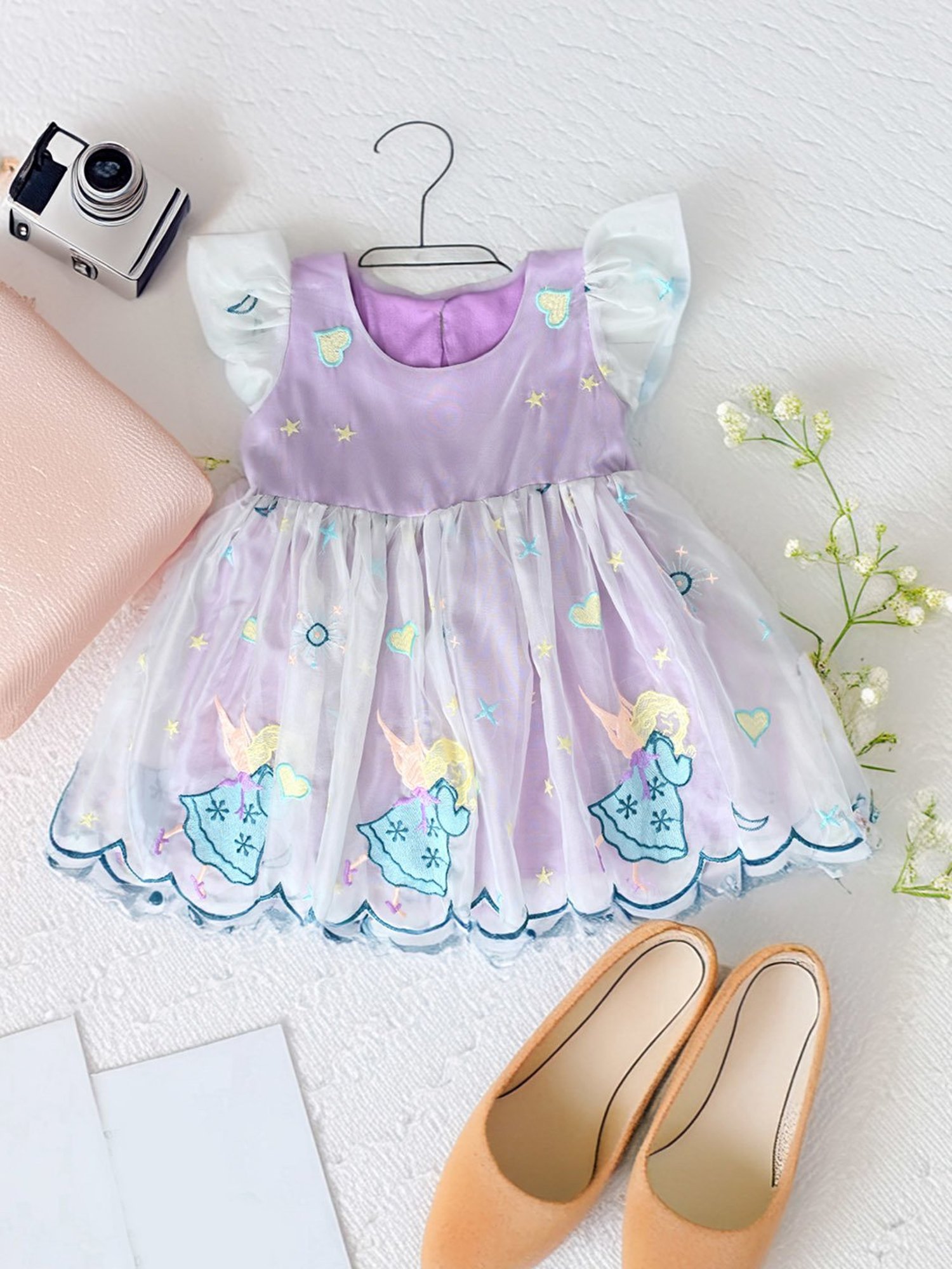 Pink Chick Kids Navy Solid Party Gowns