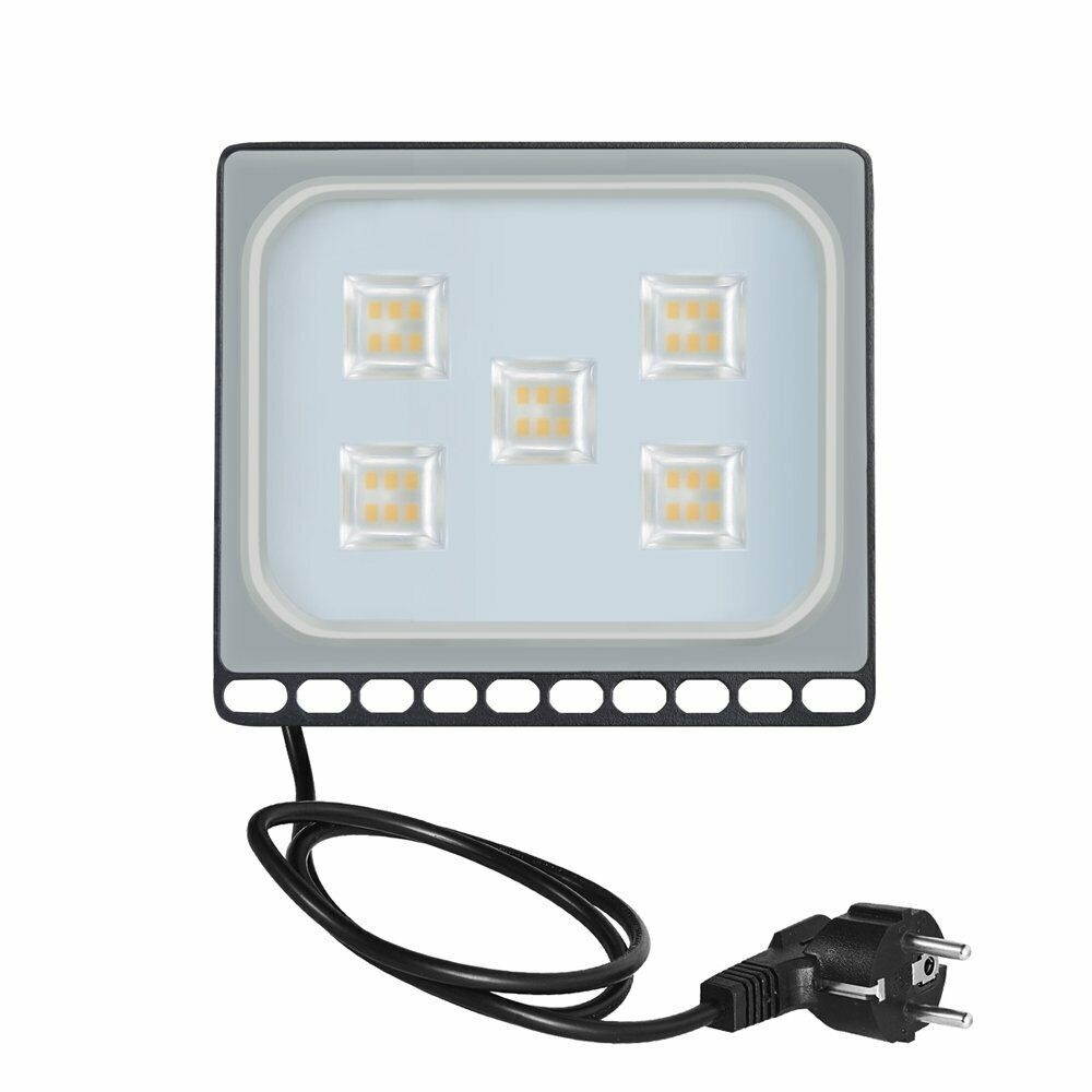 LED Security Flood Light Flood Lights w/US Plug Garden Outdoor Waterproof Lamp