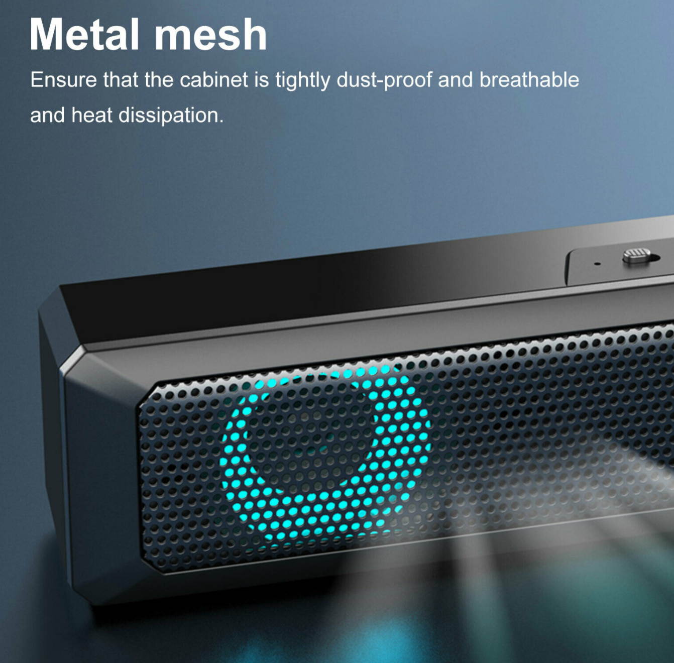 Computer Stereo Soundbar Speaker USB Powered 7 color LED For PC Desktop Laptop