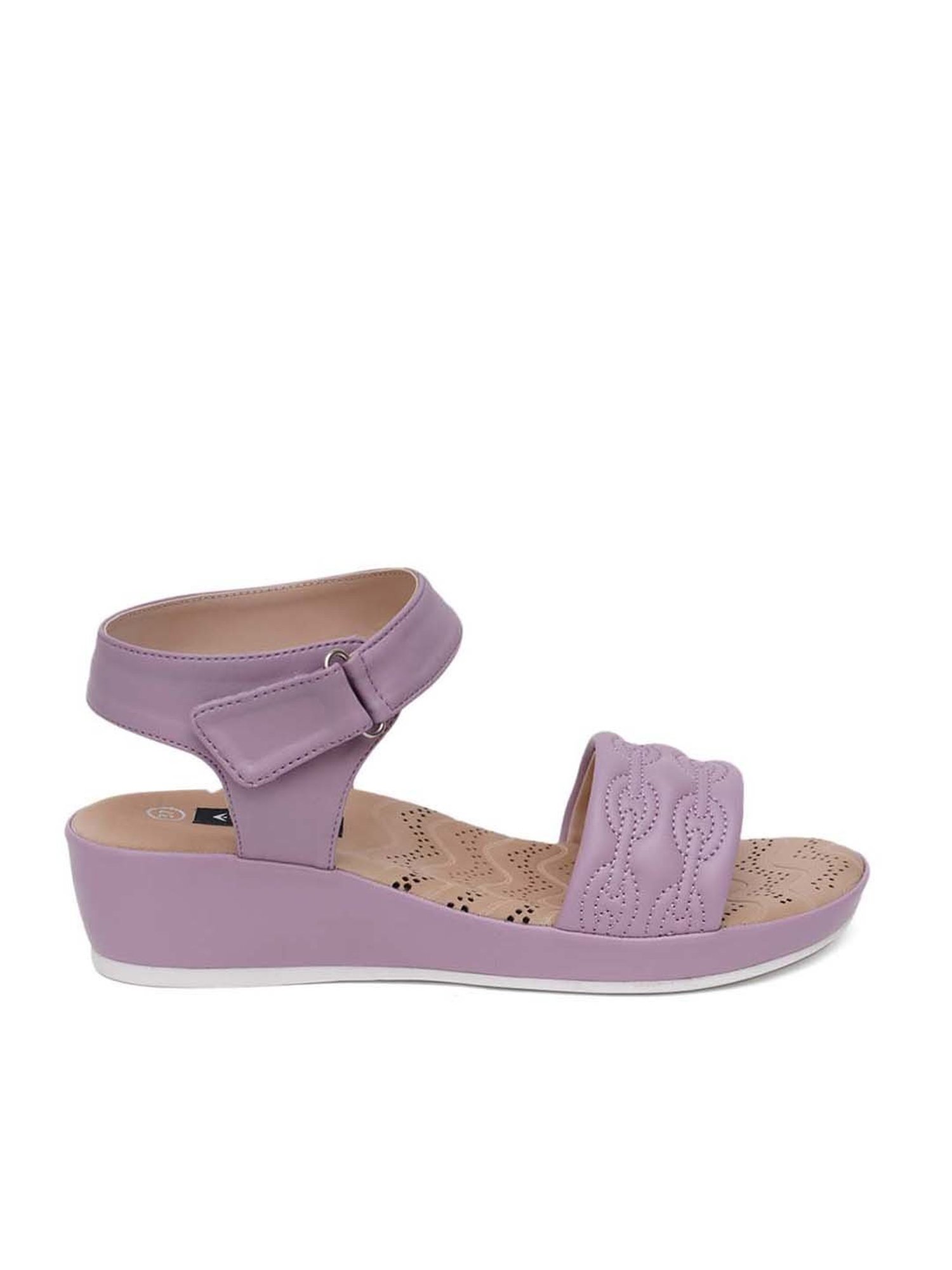 Sherrif Women's Purple Ankle Strap Wedges