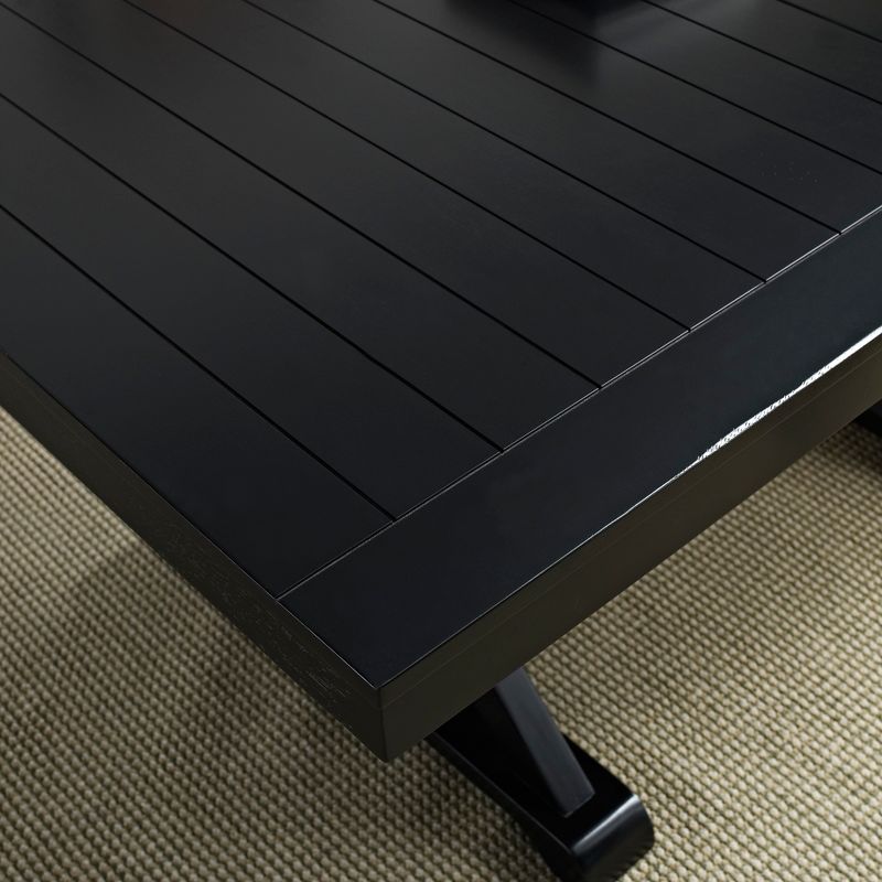 Wood Extendable Dining Table Antique Black - Saracina Home