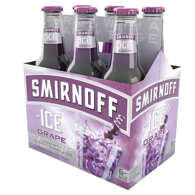 Smirnoff Ice Grape - 6pk/11.2 fl oz Bottles