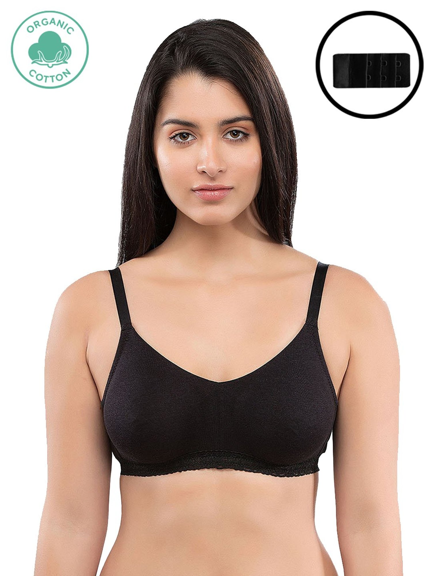 Inner Sense Black Full Coverage T-Shirt Bra