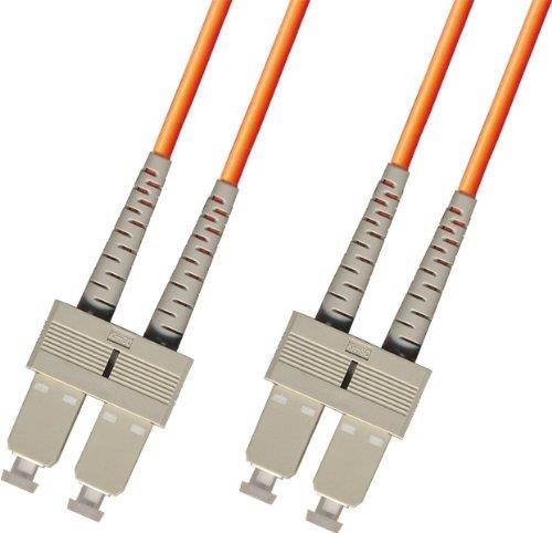 20 Meter OM1 Multimode Duplex Fiber Optic Cable (62.5/125) - SC to SC - Orange