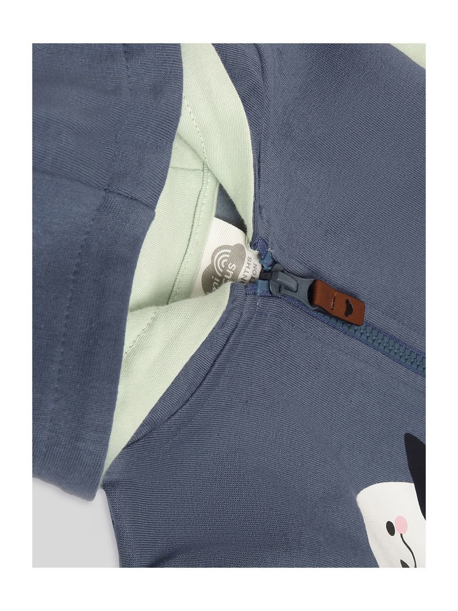 MiArcus Kids Blue & White Printed Full Sleeves Sweatshirt