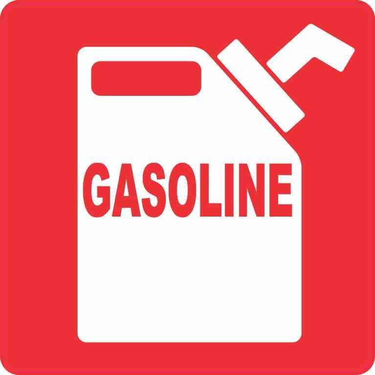 StickerTalk Gasoline Vinyl Sticker, 5 inches by 5 inches