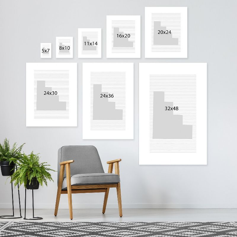 Americanflat Geo Aztec Linocut Circle by Roseanne Kenny Wall Art Canvas - 11" x 14"