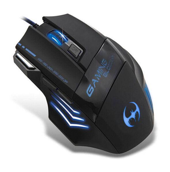 8D 3200DPI T80 Blood Bat Optical 7 Buttons Usb Wired Gaming Mouse LOL WOW CF FPS