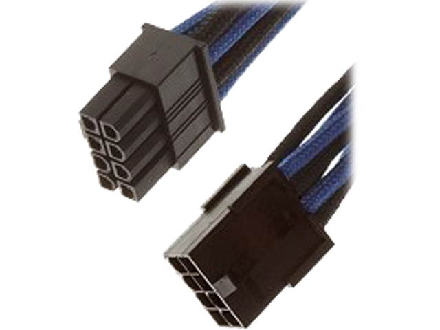 BitFenix BFA-MSC-8PEG45BKK-RP 1.47 ft. Blue & Black 45cm 8 Pin PCIE Extension Cable