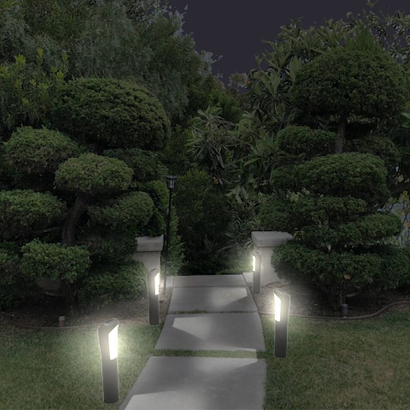 5.51" x 29.92" Solar LED Garden Path Light Amber/White - Techko Maid