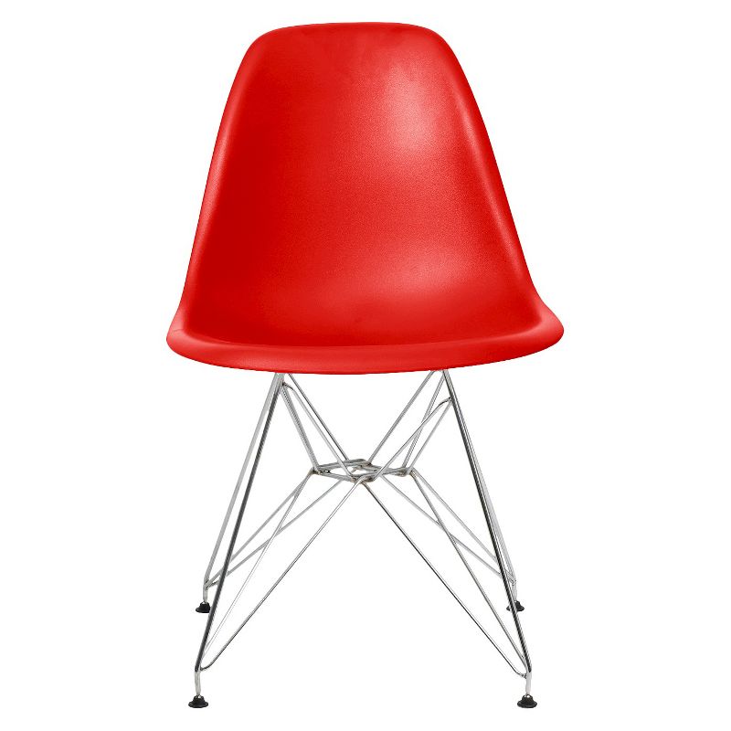 Set of 2 Paris Molded Plastic Chair Red - AEON