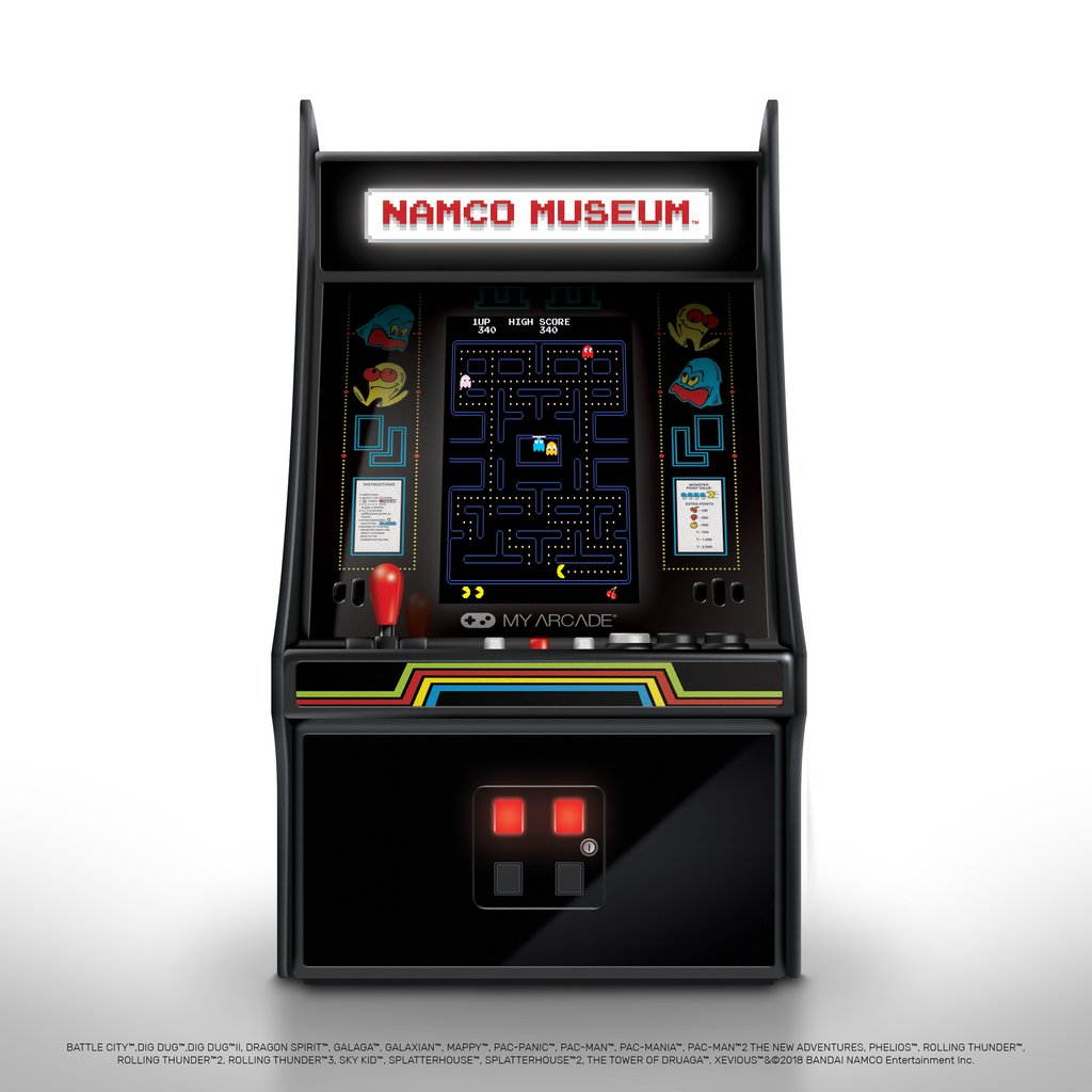 My Arcade Namco Museum Mini Player 10" Collectible Retro Arcade Machine: 20 Arcade Games: Pac-Man, Dig Dug, Galaga, Galaxian, Rolling Thunder, and more