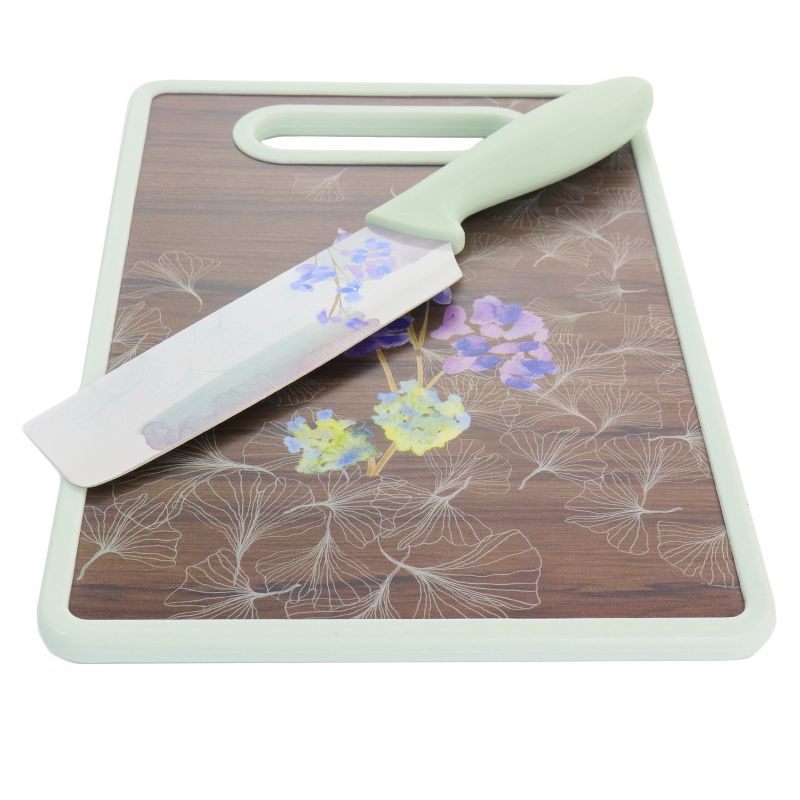 Gibson Elite Lavender Cottage 3 Piece Knife Cutlery Set in Floral